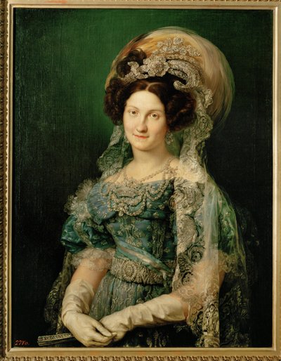 Maria Christina de Bourbon, fourth wife of Fernando VII by Vicente Lopez y Portana