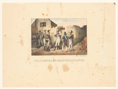 Voltigeurs on Reconnaissance (Voltigeurs en reconnaissance) (Military Scenes) by Victor Adam