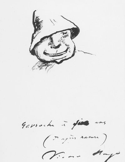 Gavroche at five years, drawing by Victor Hugo by Victor Hugo