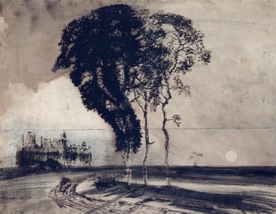 Landscape with Three Trees, 1850 by Victor Hugo