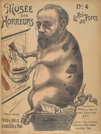 Gallery of Horrors: Émile Zola, 1899 by Victor Lenepveu