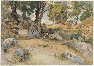 Rocks and Oaks in the Serpentara by Victor Paul Mohn