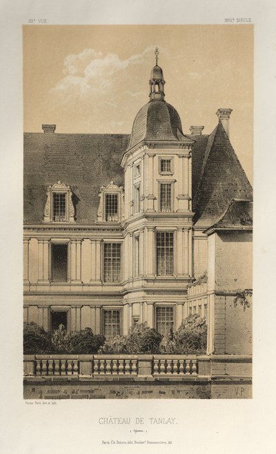 Château De Tanlay Yonne, 1860 by Victor Petit