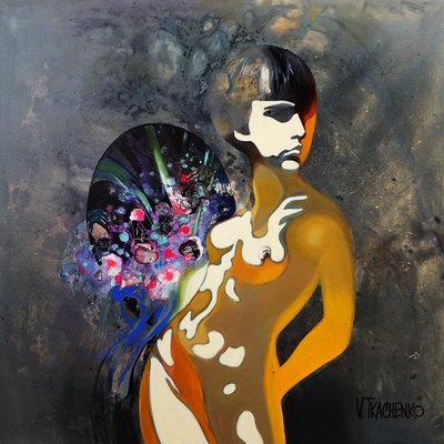Abstract Floral Woman by Victor Tkachenko