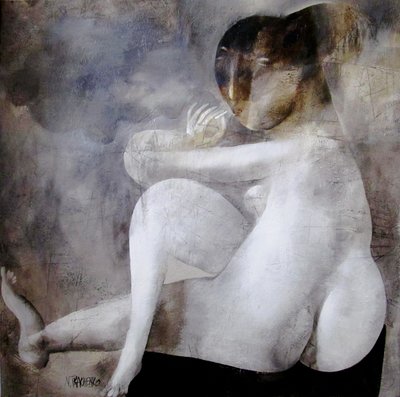 Abstract Seated Nude by Victor Tkachenko