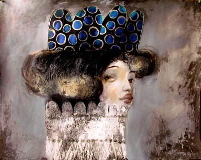 Blue Crown Woman by Victor Tkachenko
