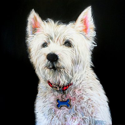 Charming Westie Portrait by Victor Tkachenko