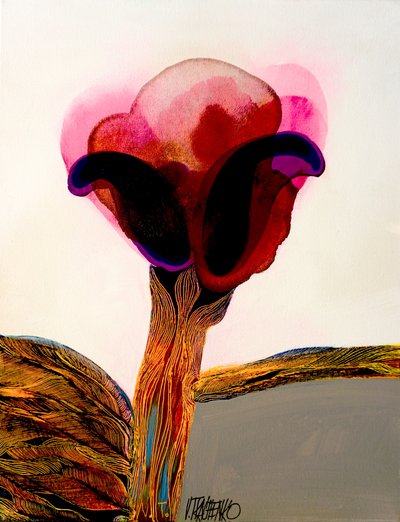 Dramatic Red Bloom by Victor Tkachenko