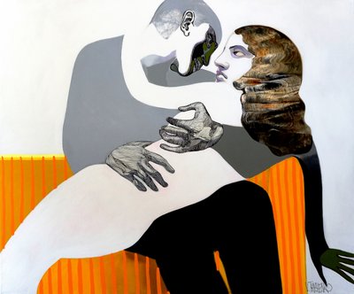 Intimate Couple Embrace by Victor Tkachenko