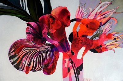 Vibrant Abstract Flowers by Victor Tkachenko
