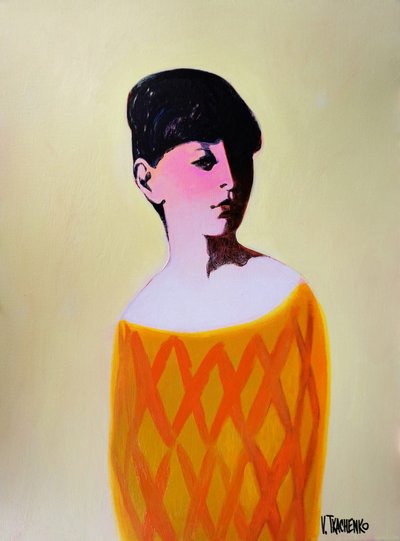 Yellow Harlequin Youth by Victor Tkachenko