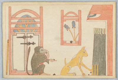 The Monkey and the Cat, Illustration for Aesop