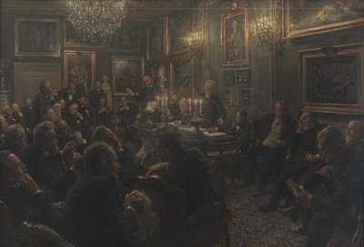 An Academy Council Meeting at Charlottenborg in 1904 by Viggo Johansen