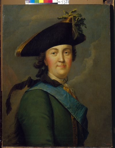 Portrait of Empress Catherine II in the Life Guard Uniform by Vigilius Erichsen