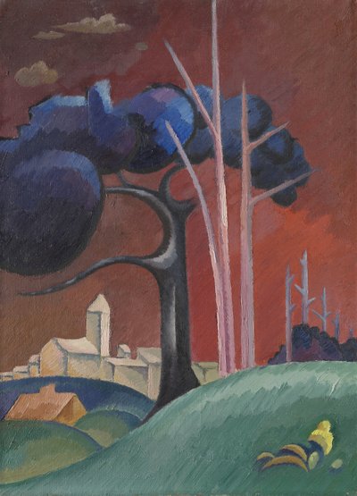 Landscape with Factory by Lake II by Viking Eggeling
