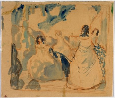 On the Terrace by Viktor Elpidiforovich Borisov Musatov