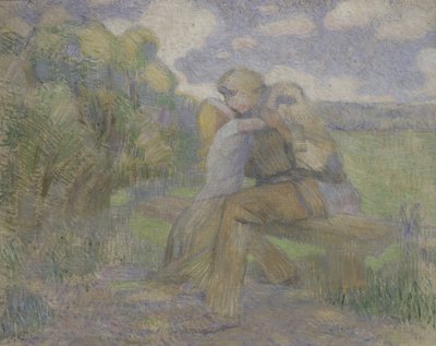 The Kiss by Viktor Elpidiforovich Borisov Musatov