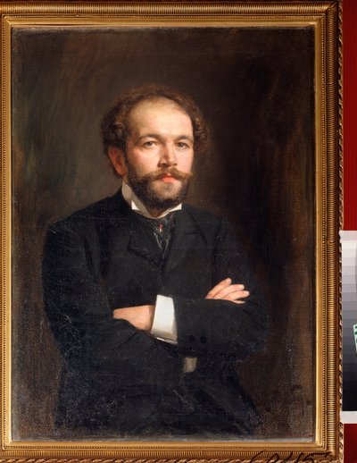 Portrait of the Composer N. Medtner by Viktor Karlovich Stemberg