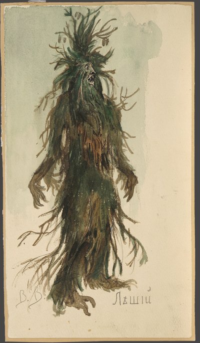 Leshy. Costume design for the opera Snow Maiden by N. Rimsky-Korsakov, 1885 by Viktor Mikhaylovich Vasnetsov