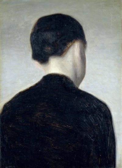 Seated Figure, Seen from Behind (Anna Hammershoi) by Vilhelm Hammershoi