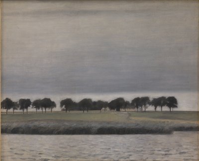 Study for Sun Rain, Gentofte Lake by Vilhelm Hammershoi