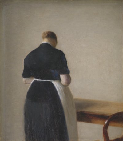 Woman Seen from the Back by Vilhelm Hammershoi