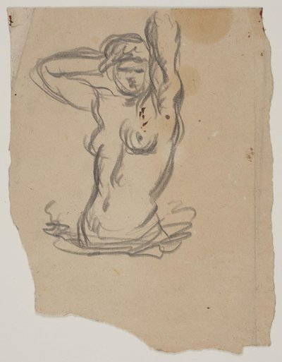 Female Figure, Half-Figure, Arranging Her Hair by Vilhelm Lundstrøm