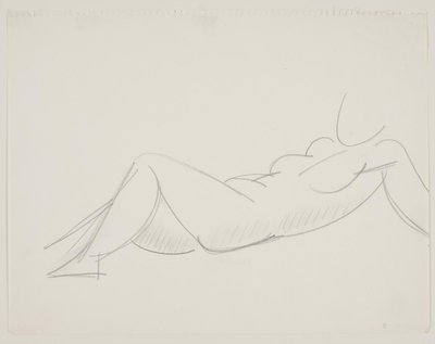 Reclining Female Model, Legs to the Left by Vilhelm Lundstrøm