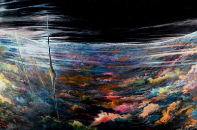 Storm Creators North Polar Vortex within Hexagonal Hurricane SATURN, 2021 by Vincent Alexander Booth