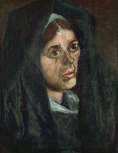 Head of a Peasant Woman in a Green Shawl, 1885 by Vincent van Gogh