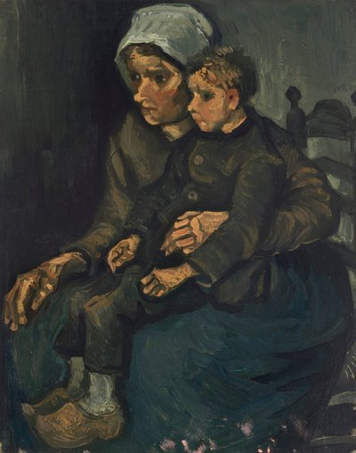 Peasant Woman with Child on her Lap by Vincent van Gogh