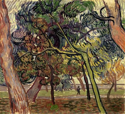Pine Trees in the Garden of the Asylum by Vincent van Gogh