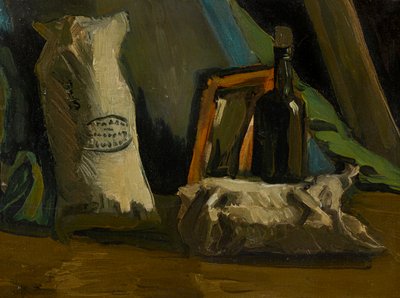 Still Life with a Bottle and Two Bags by Vincent van Gogh