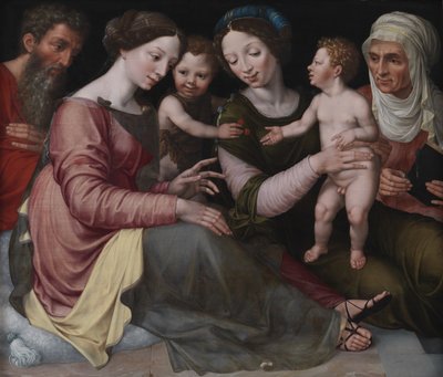 The Holy Family with the Infant St John, St Elizabeth and St Anna by Vincent Sellaer
