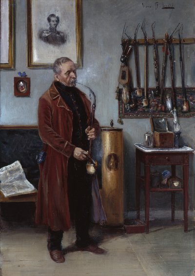 Man with merskum pipe in an interior by Vincent Stoltenberg Lerche