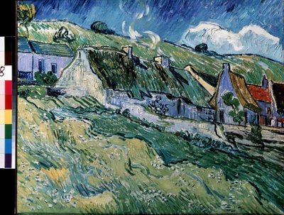 Thatched Cottages in Cordeville by Vincent van Gogh