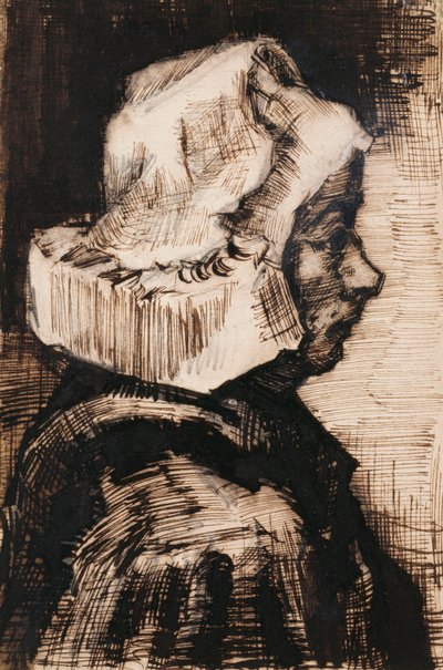 Head of a Peasant Woman, Facing Right by Vincent van Gogh