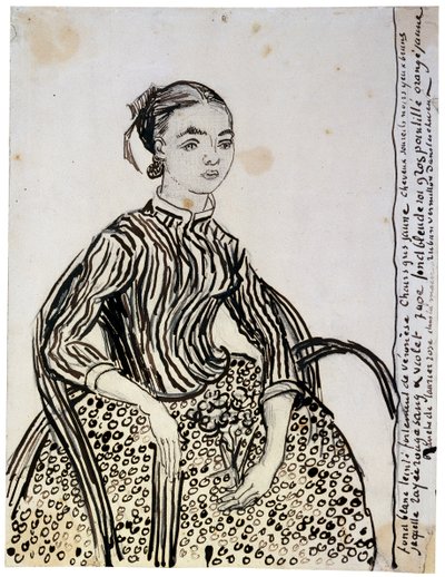 Portrait of a young Lady La Mousmé by Vincent van Gogh