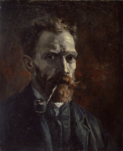 Self-Portrait with Pipe, 1886 by Vincent van Gogh