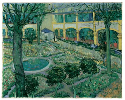 The Courtyard of the Hospital at Arles by Vincent van Gogh