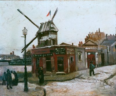 The Windmill of the Galette Seen from Rue Girardon by Vincent van Gogh