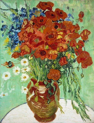 Vase with Cornflowers and Poppies by Vincent van Gogh