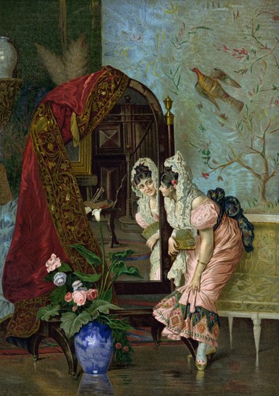 Coquetry by Vincente Gonzalez Palmaroli