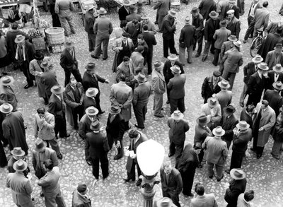 Groups of Men in Conversation, Italy, c.1960 by Vincenzo Balocchi