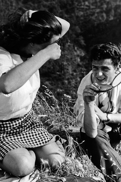 Portrait of Couple on a Meadow, c.1970 by Vincenzo Balocchi