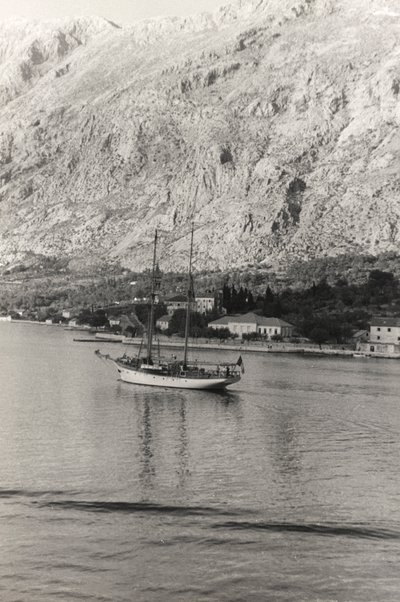 The Sailboat of the Duke of Aosta, off the Coast of Kotor, Croatia, from the 