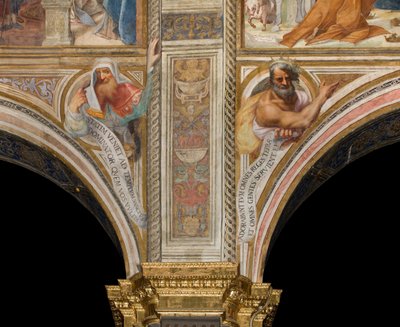 Central Nave, Plume Fourth and Fifth Campata Nord, Vincenzo Campi 1573, Busts with Prophets by Vincenzo Campi