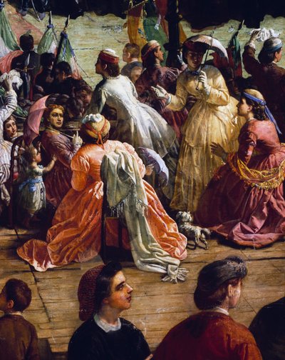 Vittorio Emanuele II at inauguration of monument to Dante in Piazza della Signoria in Florence in 1865 (detail) by Vincenzo Giacomelli