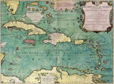 Map of the Mexican Archipelago by Vincenzo Maria Coronelli