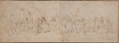 a) The Last Supper; b) Putti, c.1515 by Vincenzo Tamagni